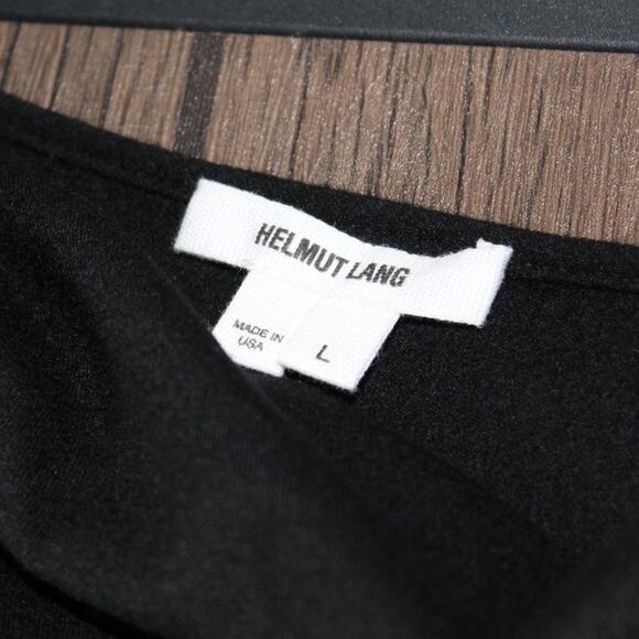 Helmut Lang Sonar Dress 100% Wool Asymmetrical Gathered Dress Artsy Lagenlook L - Picture 5 of 12